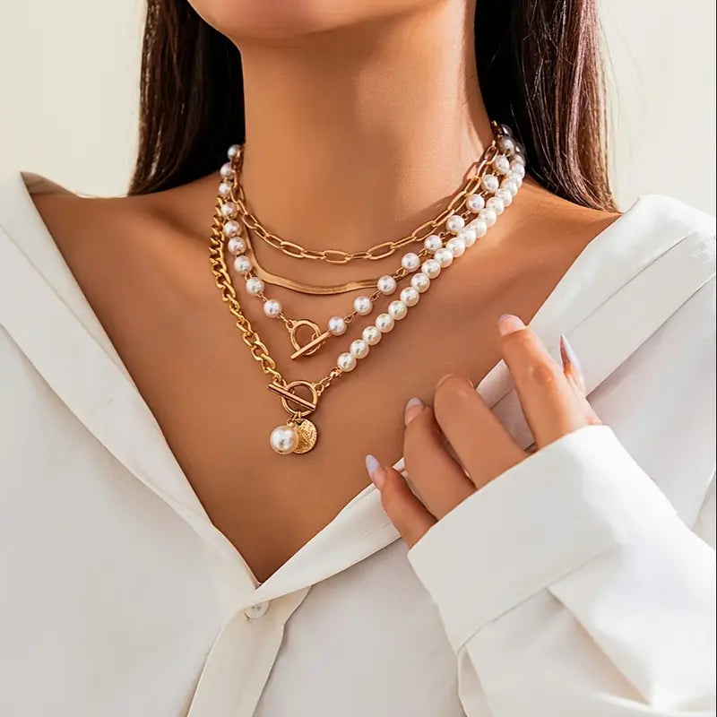 Vintage Pearl Ketting Set