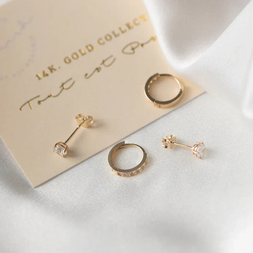 Dara Brillane Stone Oorbellen Set