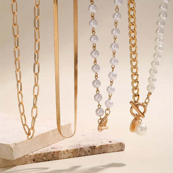 Vintage Pearl Ketting Set