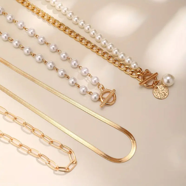 Vintage Pearl Ketting Set