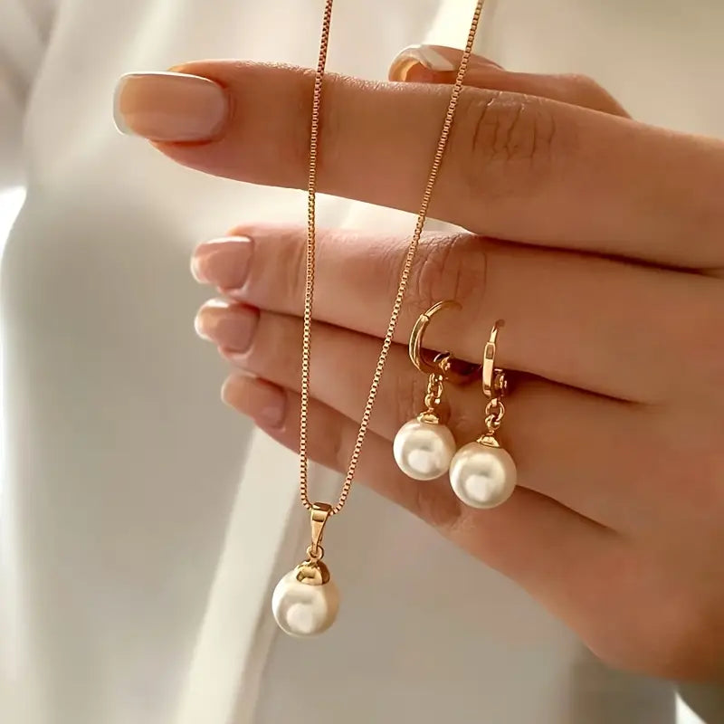 Golden Grace Pearl Sieraden Set
