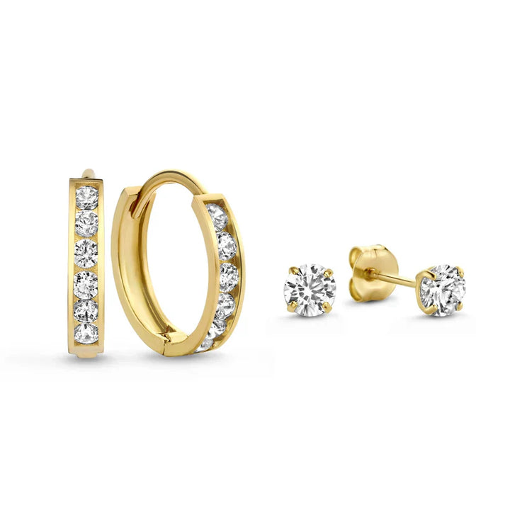 Dara Brillane Stone Oorbellen Set