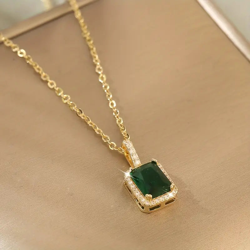 Gouden jade halsketting
