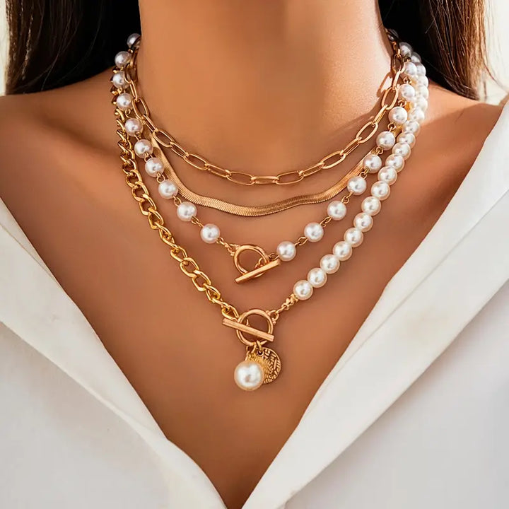 Vintage Pearl Ketting Set