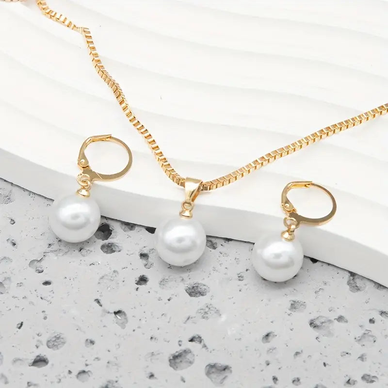 Golden Grace Pearl Sieraden Set
