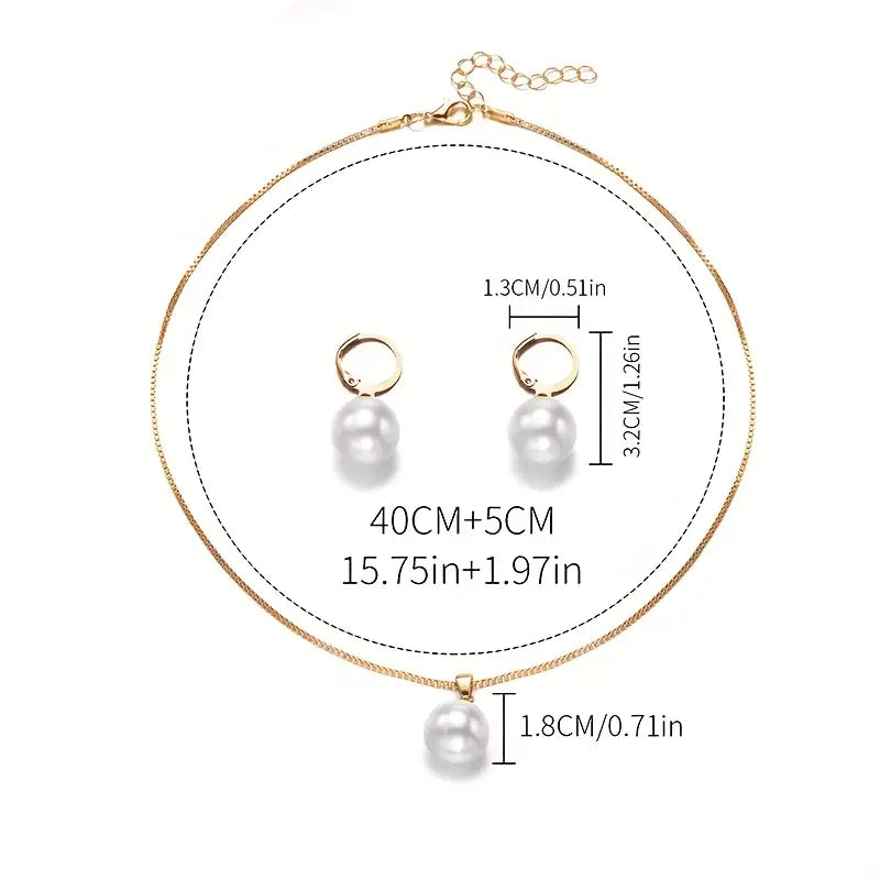 Golden Grace Pearl Sieraden Set