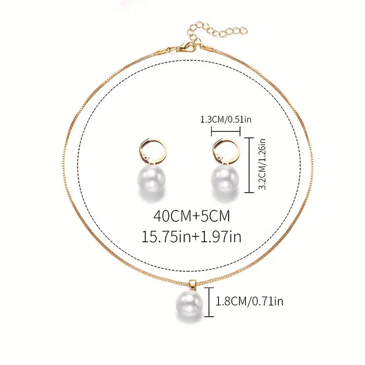 Golden Grace Pearl Sieraden Set