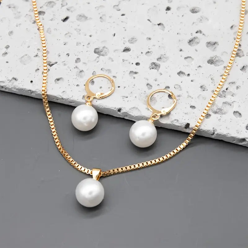 Golden Grace Pearl Sieraden Set