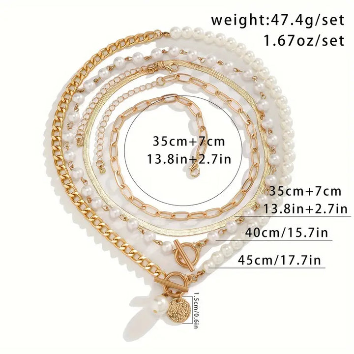 Vintage Pearl Ketting Set
